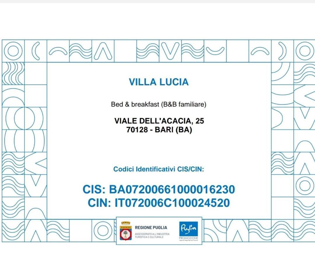 باري B&B Villa Lucia المظهر الخارجي الصورة
